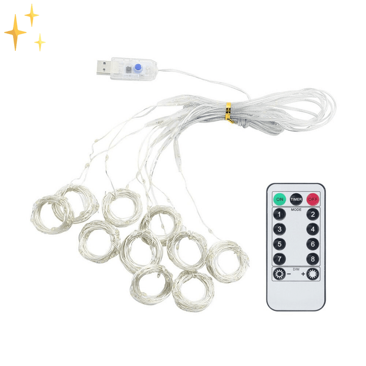 Stornfield | Curtain Light with Remote Control and Mobile Light for a Warm and Secure Home Atmosphere
