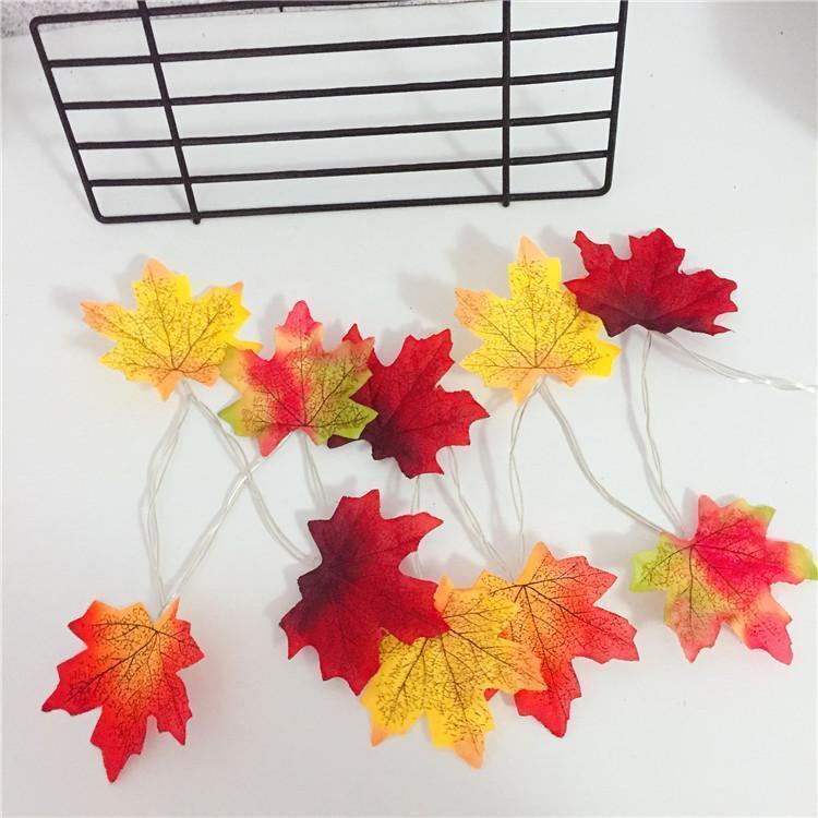 Thanksgiving Décor Fall Maple Leaf String Lights | Stornfield