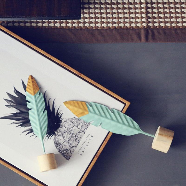 Modern Feather Wooden Simple Miniature Decoration | Stornfield