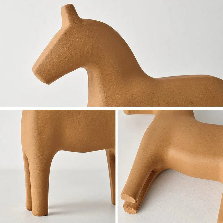 Modern Wooden Horse Home Decoration - Stylish Animal Accent | Stornfield