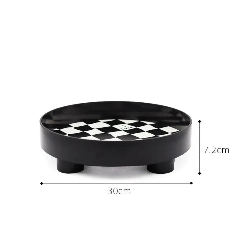 Stornfield | Monochromatic Checkered Storage Tray