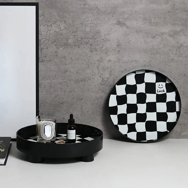 Stornfield | Monochromatic Checkered Storage Tray