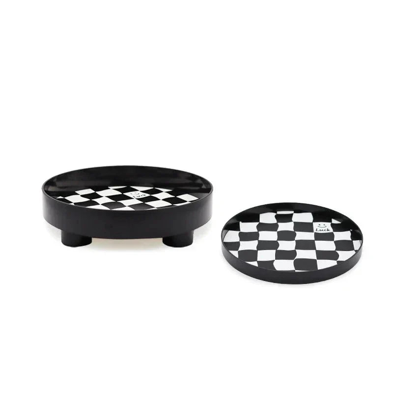 Stornfield | Monochromatic Checkered Storage Tray