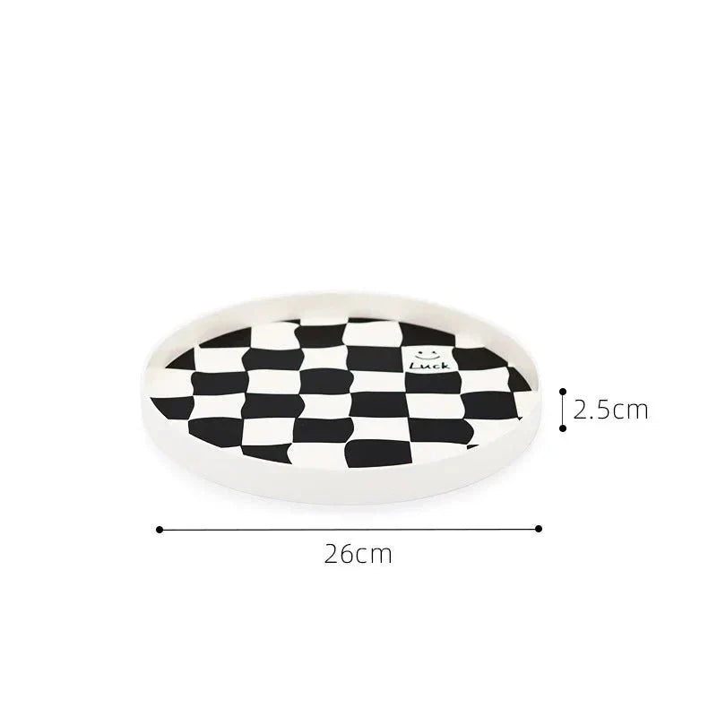 Stornfield | Monochromatic Checkered Storage Tray