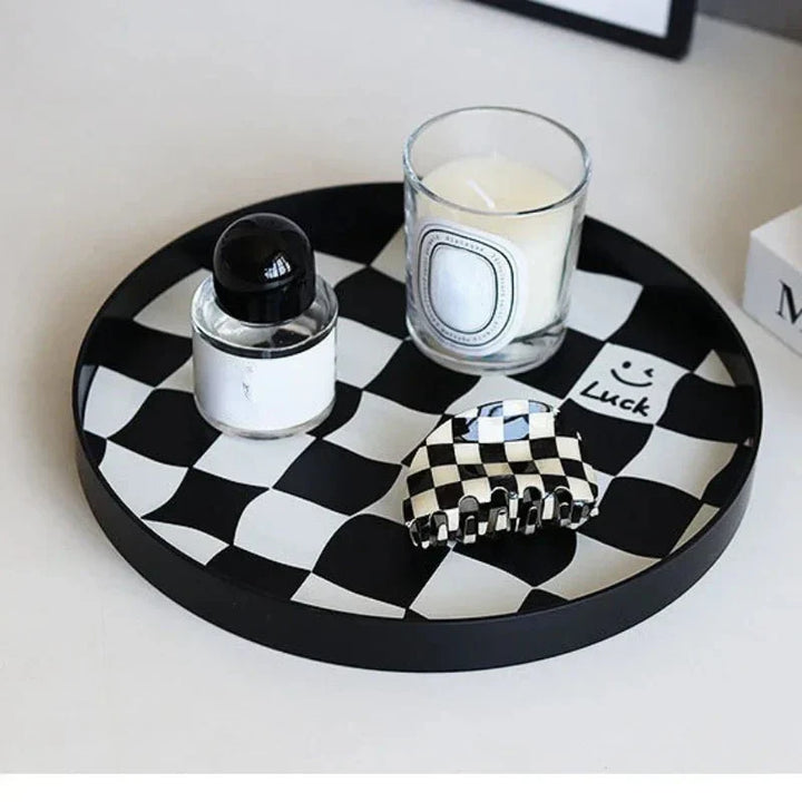 Stornfield | Monochromatic Checkered Storage Tray