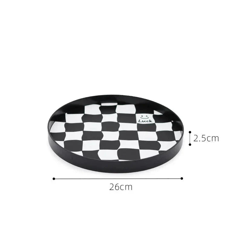 Stornfield | Monochromatic Checkered Storage Tray
