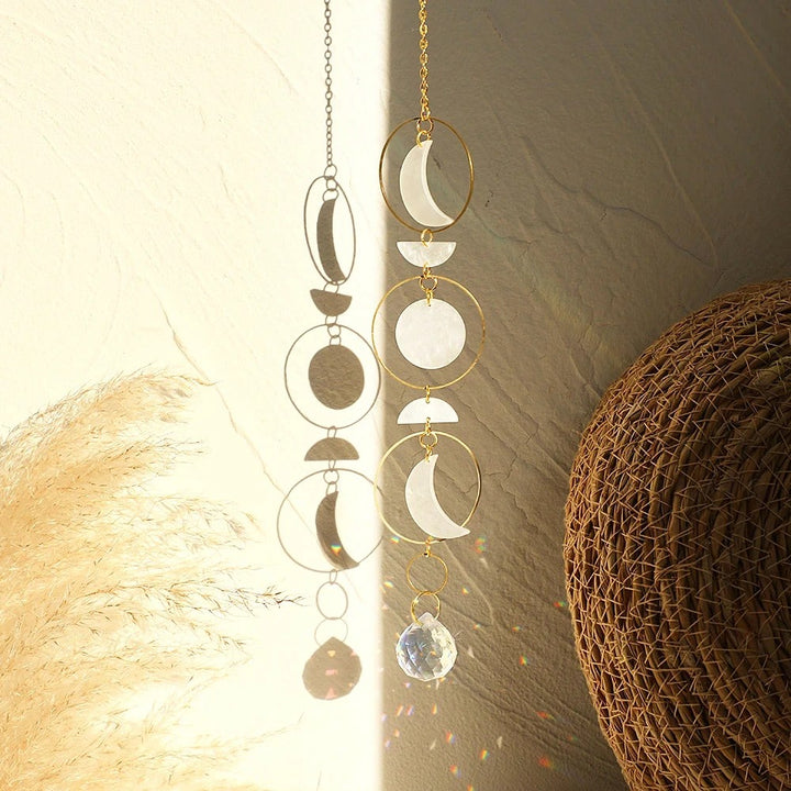 Stornfield | Mother of Pearl Moon Phase Suncatcher