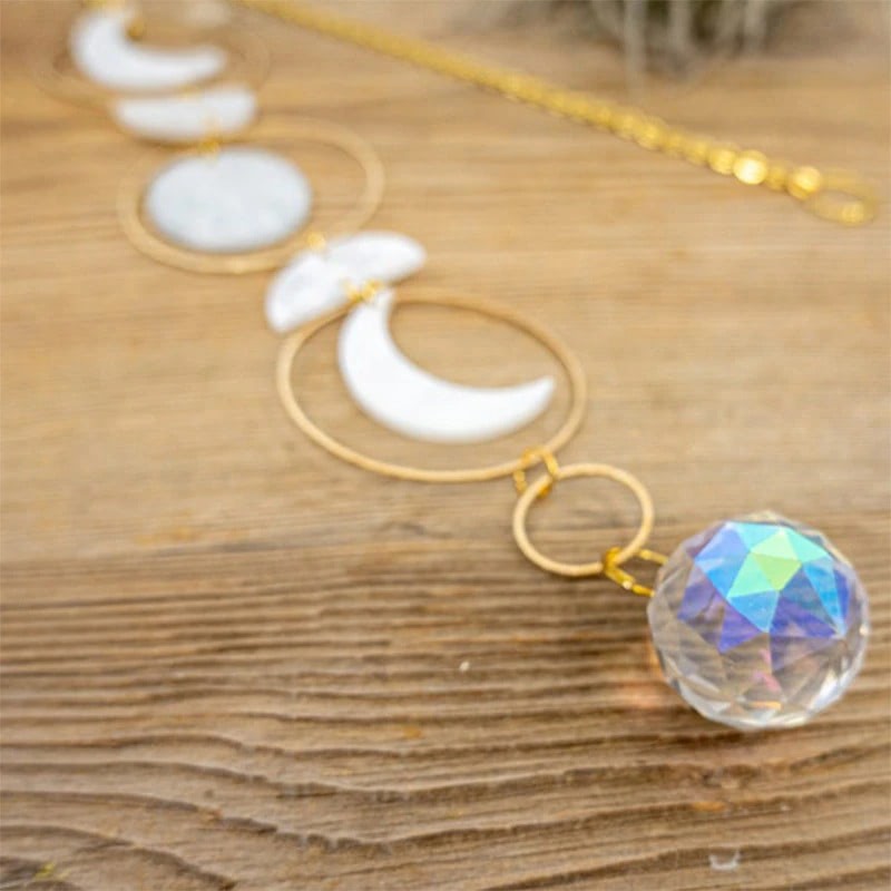 Stornfield | Mother of Pearl Moon Phase Suncatcher