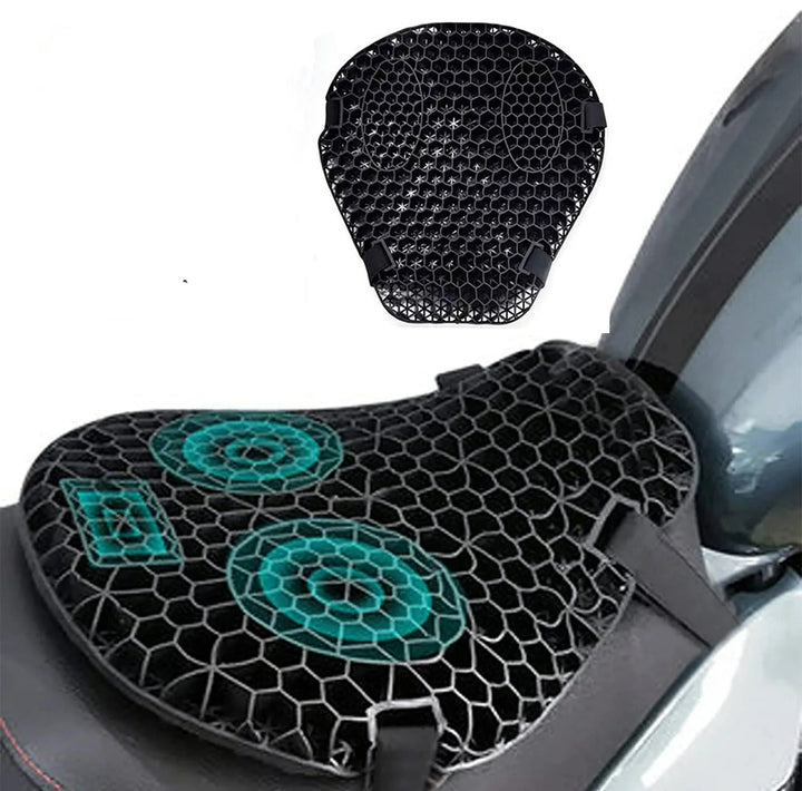 Stornfield | HoneyRide – 3D Honeycomb Shock-Relief Motorcycle Seat Cushion