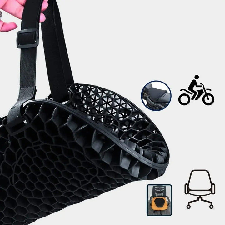 Stornfield | HoneyRide – 3D Honeycomb Shock-Relief Motorcycle Seat Cushion