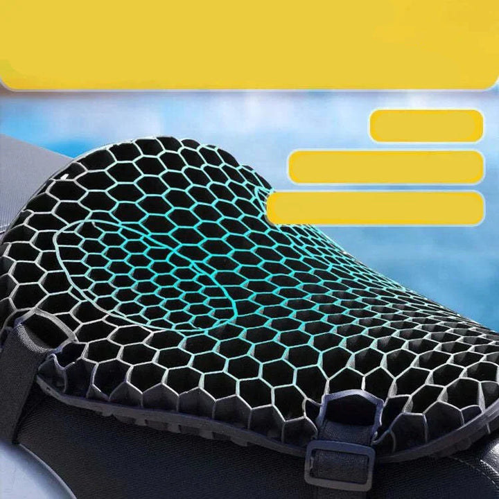 Stornfield | HoneyRide – 3D Honeycomb Shock-Relief Motorcycle Seat Cushion