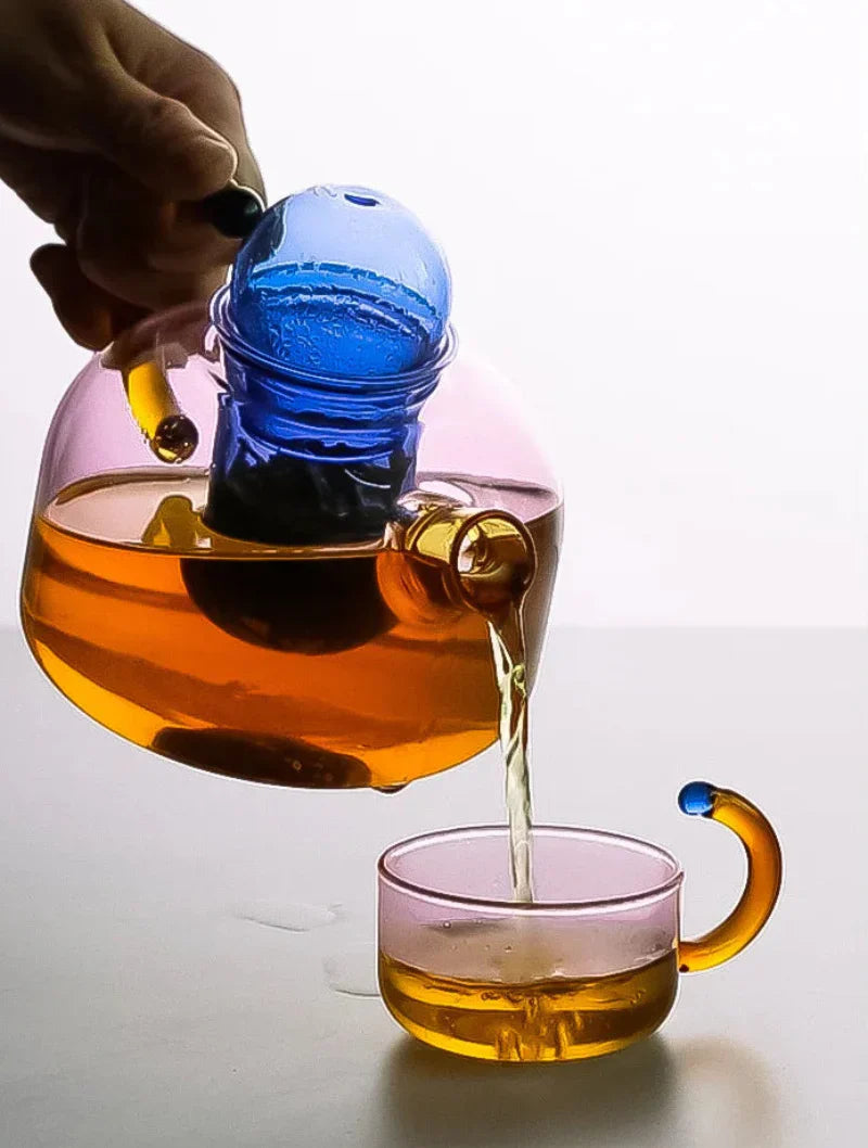 Stornfield | Color Bloom Glass Teapot & Cup Set