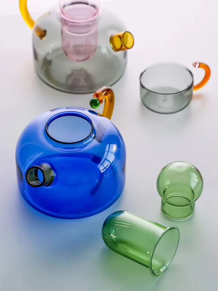 Stornfield | Color Bloom Glass Teapot & Cup Set