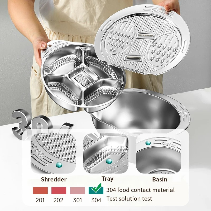 Multi-Function Stainless Steel Strainer Bowl and Draining Colander | Stornfield