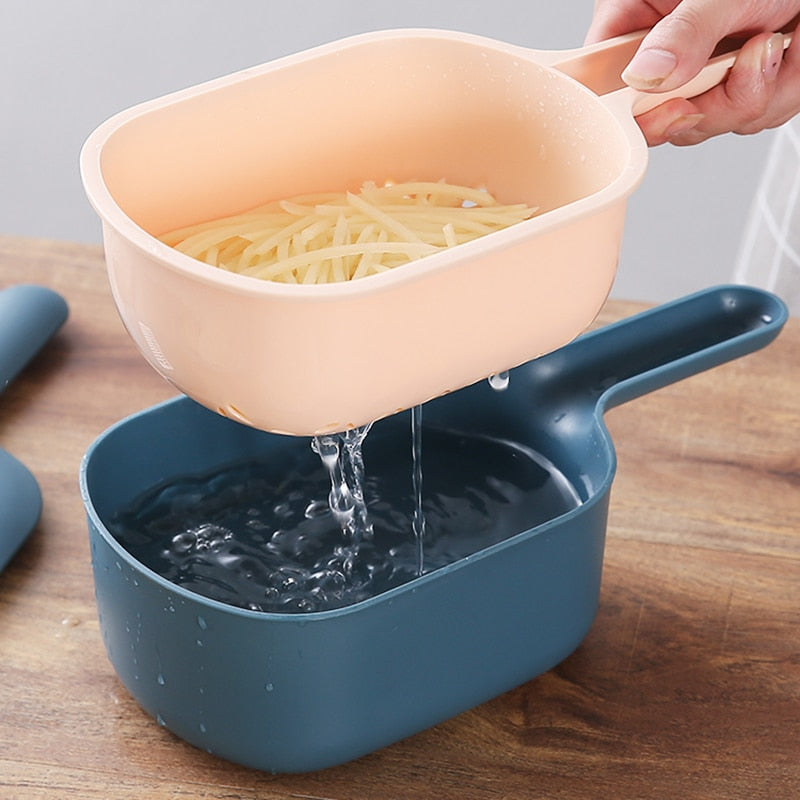 Multifunction Mandoline Slicer Cutter Grater Shredders with Strainer | Stornfield