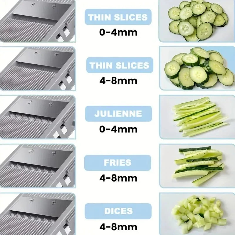 Multifunction Vegetable Cutter Adjustable Slicer Large Capacity Chopper | Stornfield