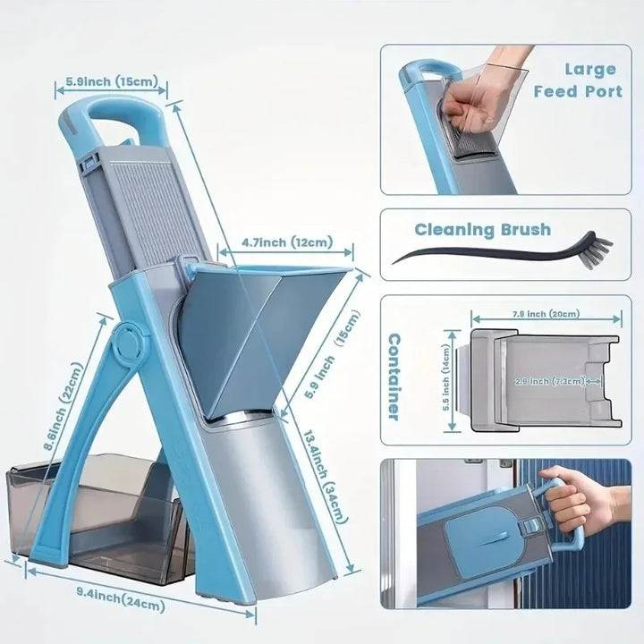 Multifunction Vegetable Cutter Adjustable Slicer Large Capacity Chopper | Stornfield