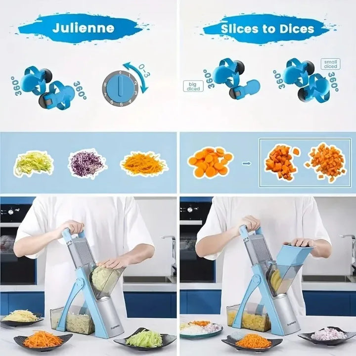 Multifunction Vegetable Cutter Adjustable Slicer Large Capacity Chopper | Stornfield