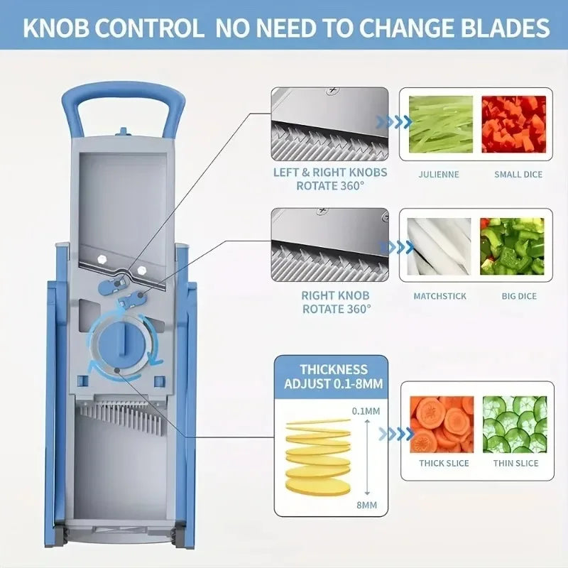 Multifunction Vegetable Cutter Adjustable Slicer Large Capacity Chopper | Stornfield