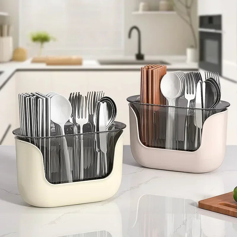 Multifunctional Cutlery Holder and Drain Storage Basket Utensils Rack | Stornfield