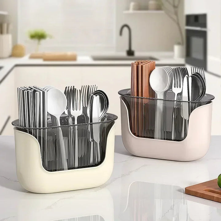 Multifunctional Cutlery Holder and Drain Storage Basket Utensils Rack | Stornfield
