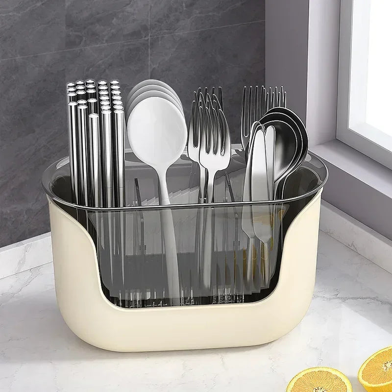 Multifunctional Cutlery Holder and Drain Storage Basket Utensils Rack | Stornfield