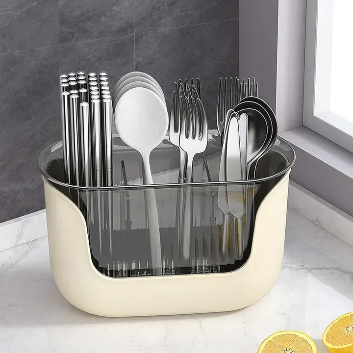 Multifunctional Cutlery Holder and Drain Storage Basket Utensils Rack | Stornfield