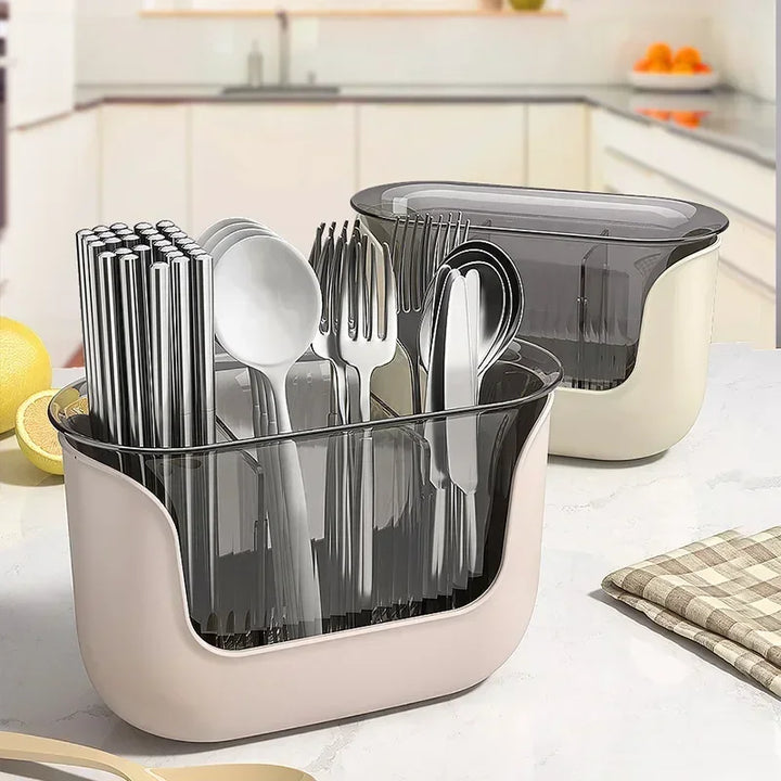 Multifunctional Cutlery Holder and Drain Storage Basket Utensils Rack | Stornfield