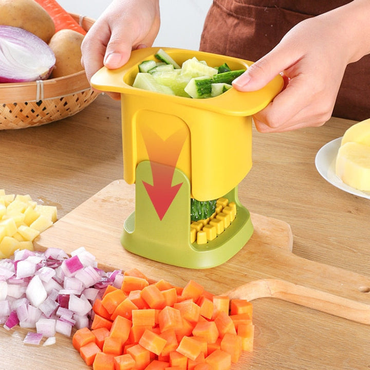 Multifunctional Vegetable Chopper Fries Cutter Hand Pressure Dicer | Stornfield