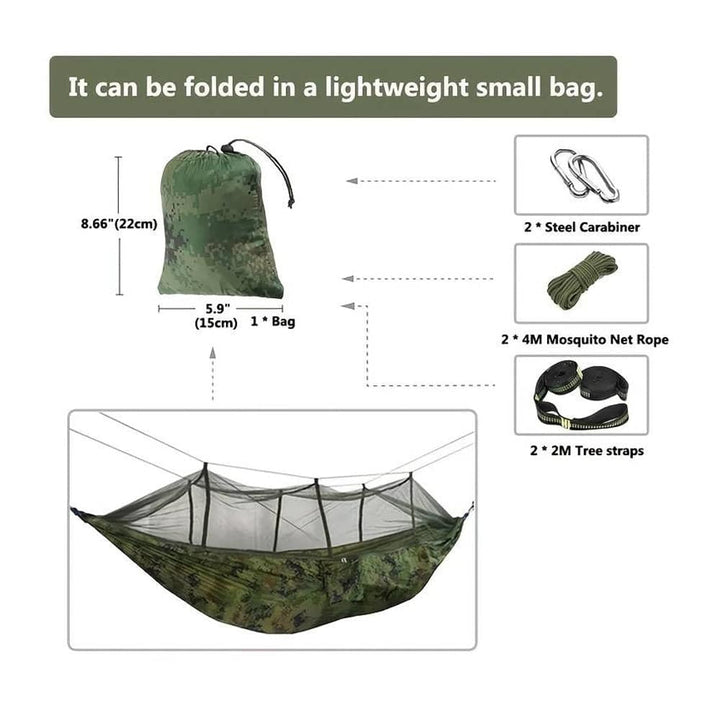 Hammock with mosquito net (available in various colors) | Stornfield