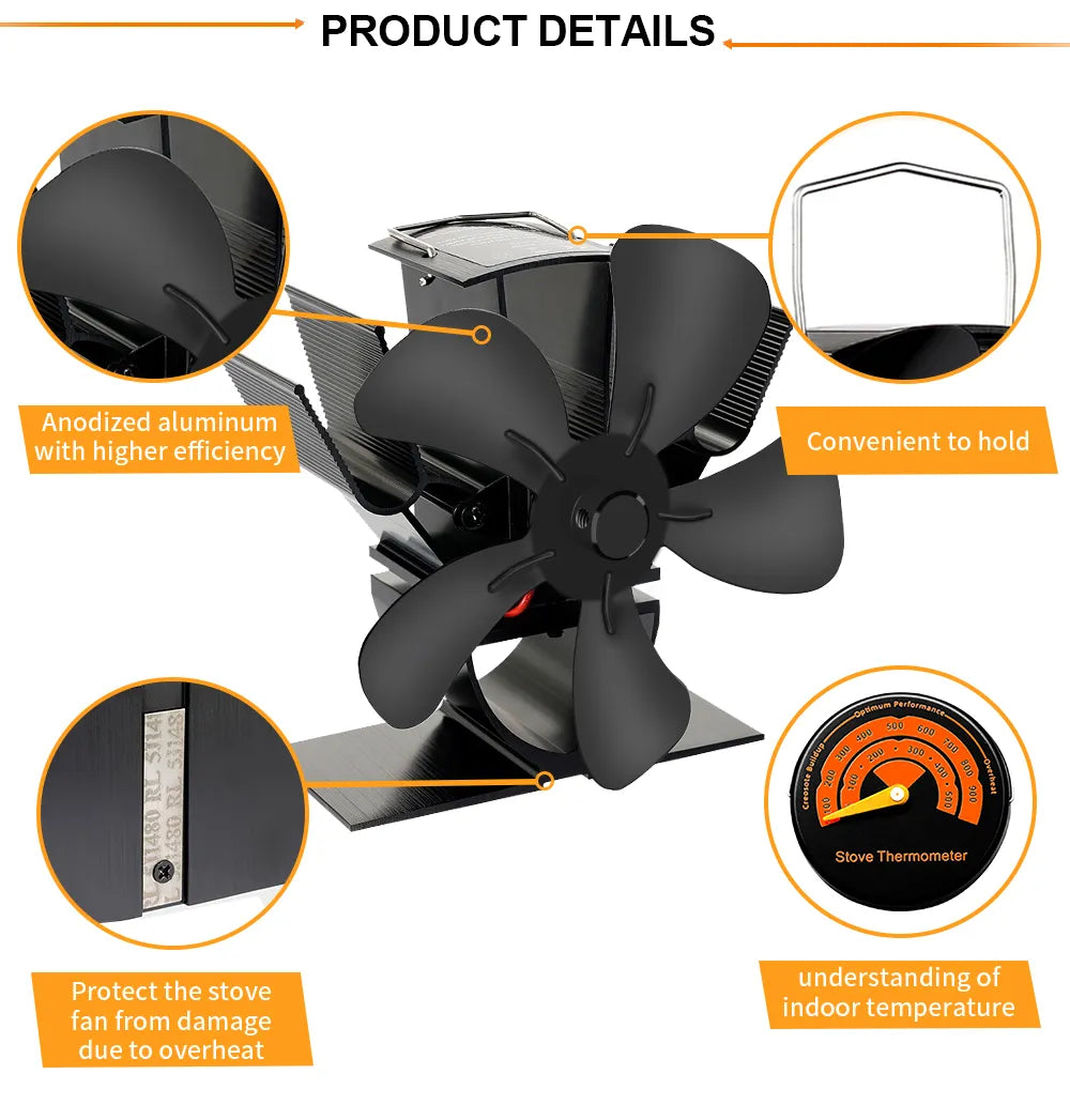 Stornfield | Best Wood Burner Stove Fan for Log Burning Fire Stove