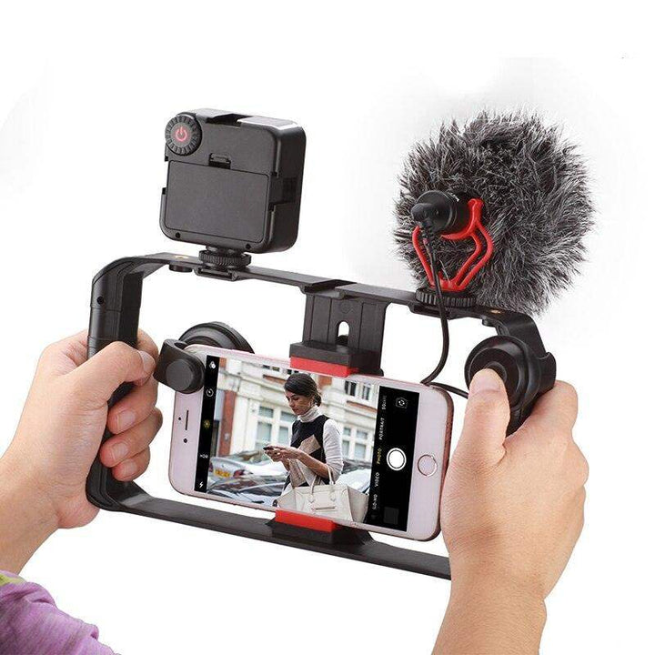 VideoGrip Smartphone Stabilizer – Professional Film Cage with Cold Shoe Mounts | Stornfield