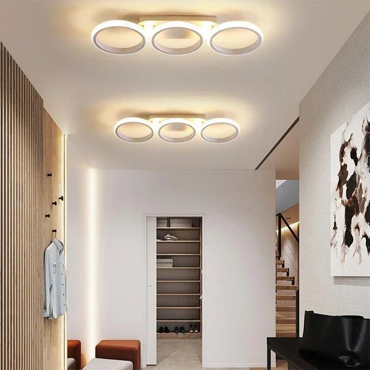 Modern LED Ring Chandelier – Minimalist Ceiling Light for Living Room and Dining Area | Stornfield