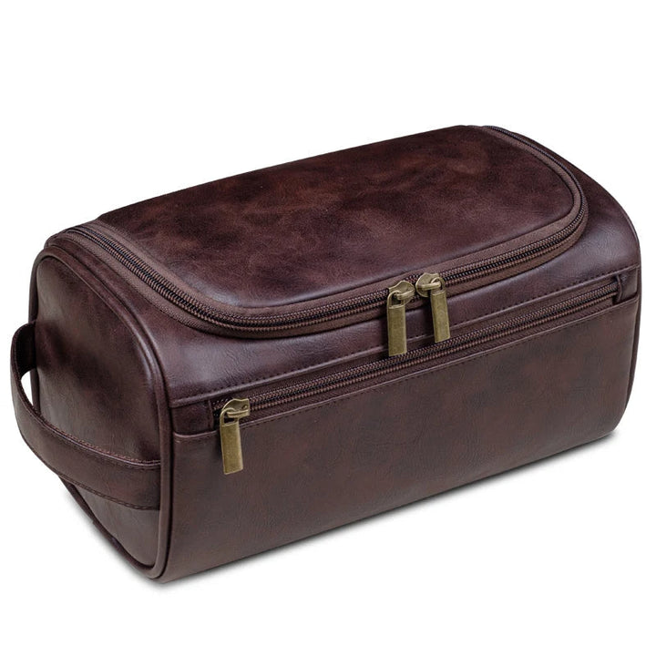ReisTrek Luxury Bag – Leather Toiletry Bag with Waterproof Lining and YKK Zippers | Stornfield