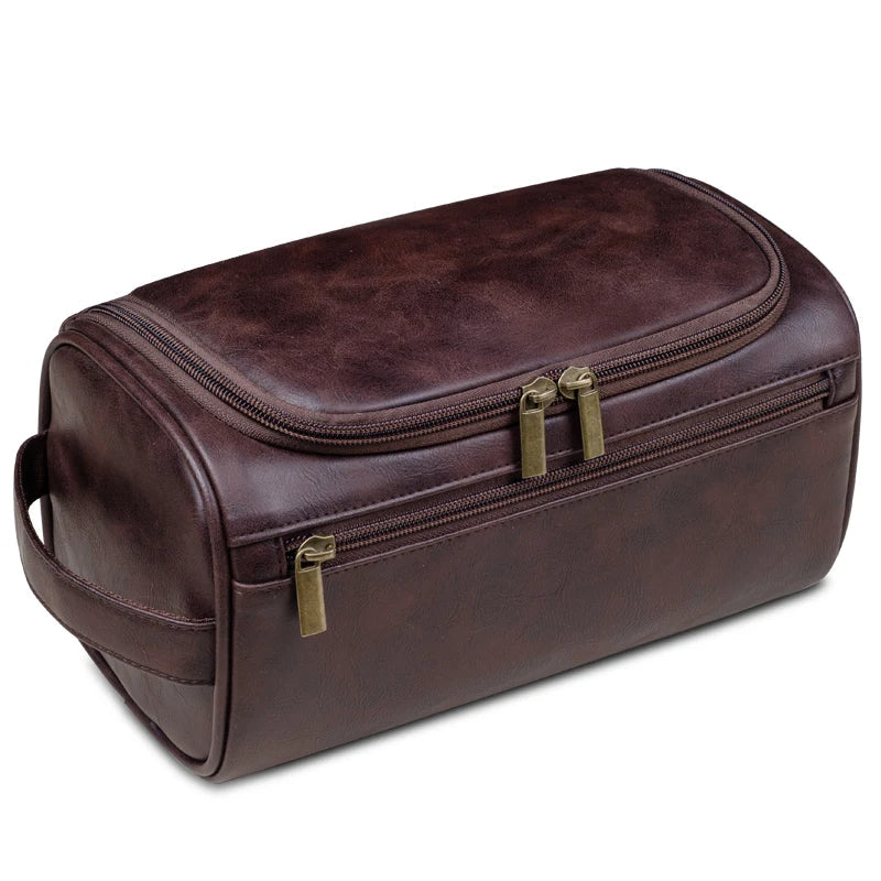 Stornfield | TravelTrek Luxury Bag – Leather Toiletry Bag with Waterproof Lining and YKK Zippers
