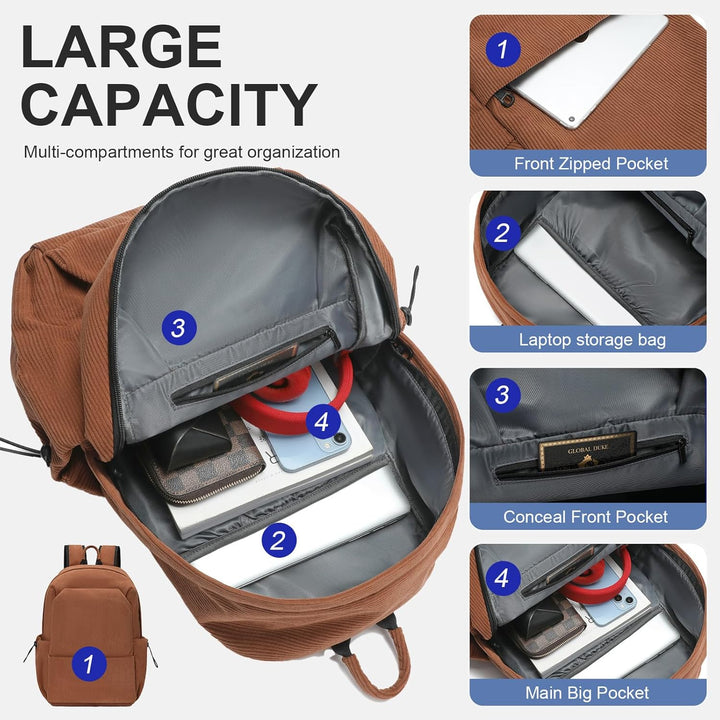 Lightweight Water-Resistant Laptop & Travel Backpack with Organised Compartments | Stornfield