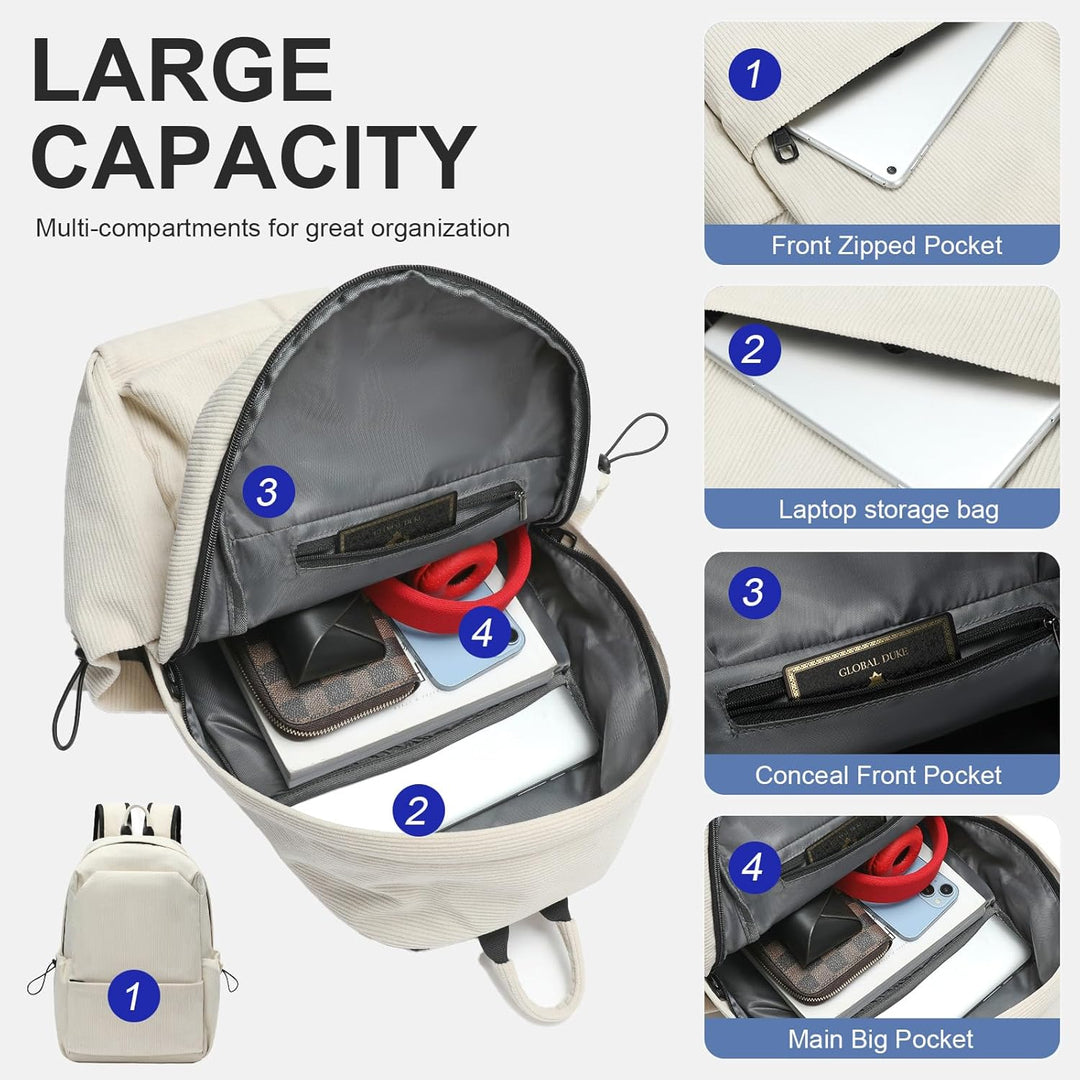 Lightweight Water-Resistant Laptop & Travel Backpack with Organised Compartments | Stornfield