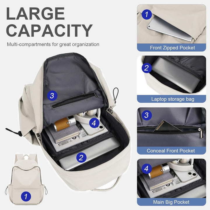 Lightweight Water-Resistant Laptop & Travel Backpack with Organised Compartments | Stornfield