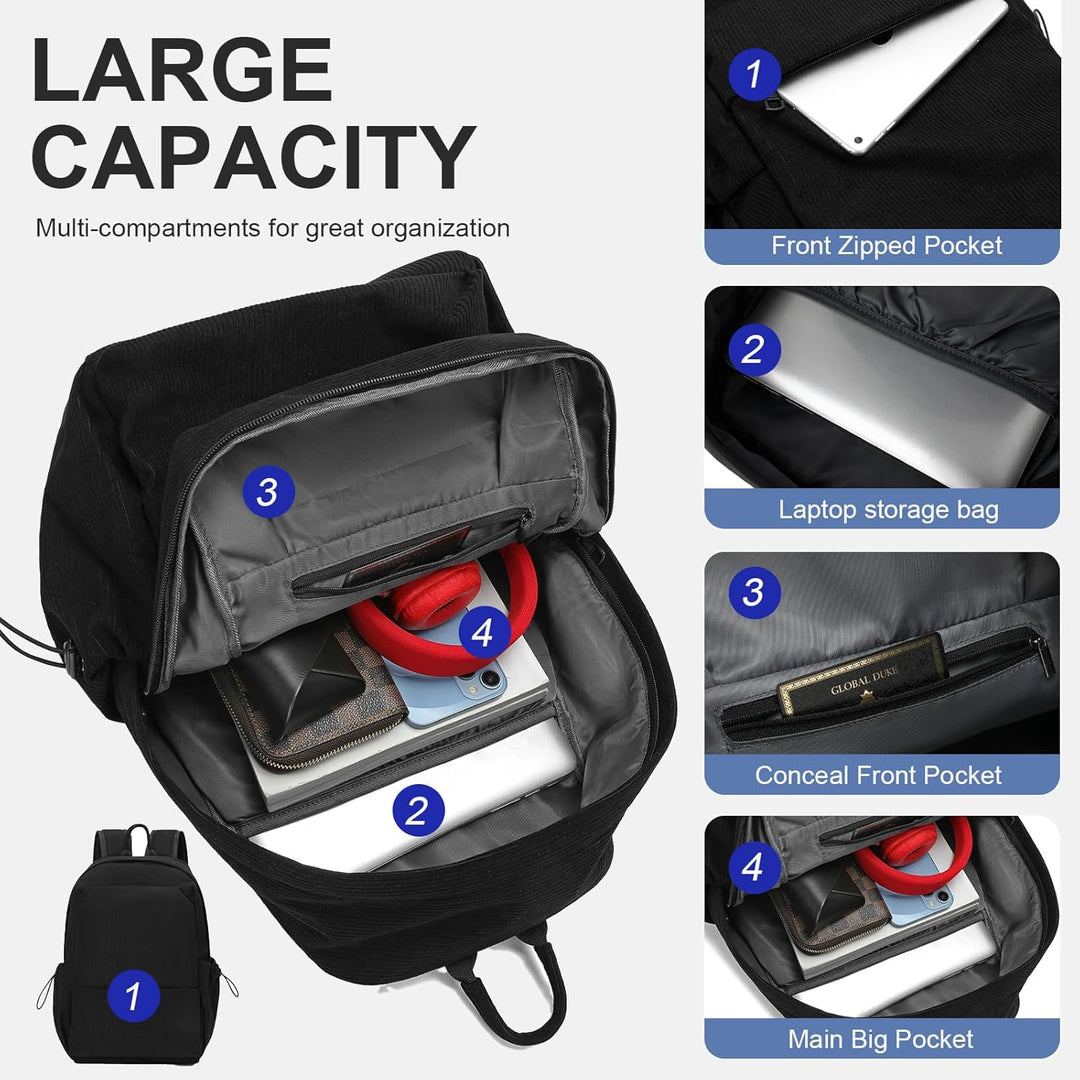 Lightweight Water-Resistant Laptop & Travel Backpack with Organised Compartments | Stornfield
