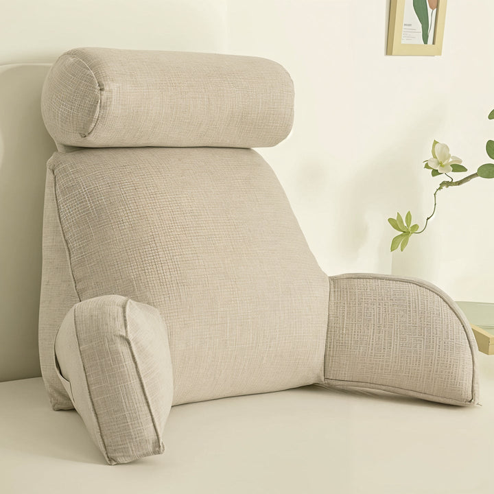Deluxe Backrest Pillow With Arms & Adjustable Headrest | Stornfield