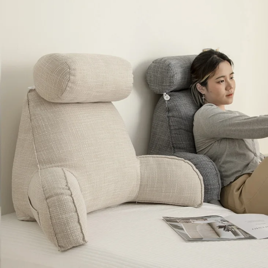Deluxe Backrest Pillow With Arms & Adjustable Headrest | Stornfield