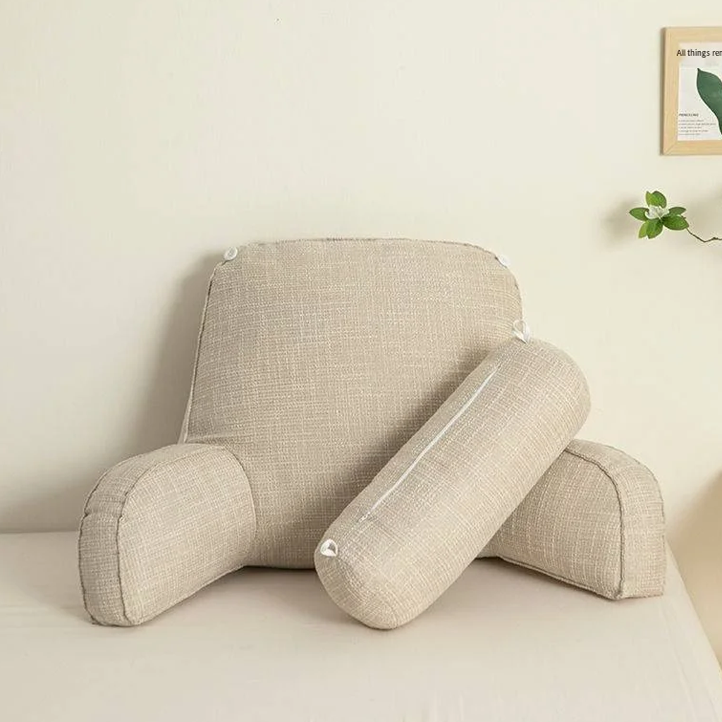 Deluxe Backrest Pillow With Arms & Adjustable Headrest | Stornfield