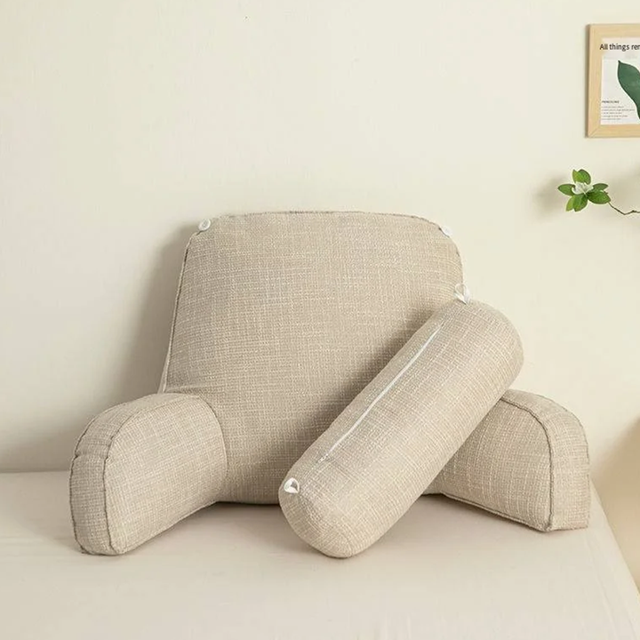 Deluxe Backrest Pillow With Arms & Adjustable Headrest | Stornfield