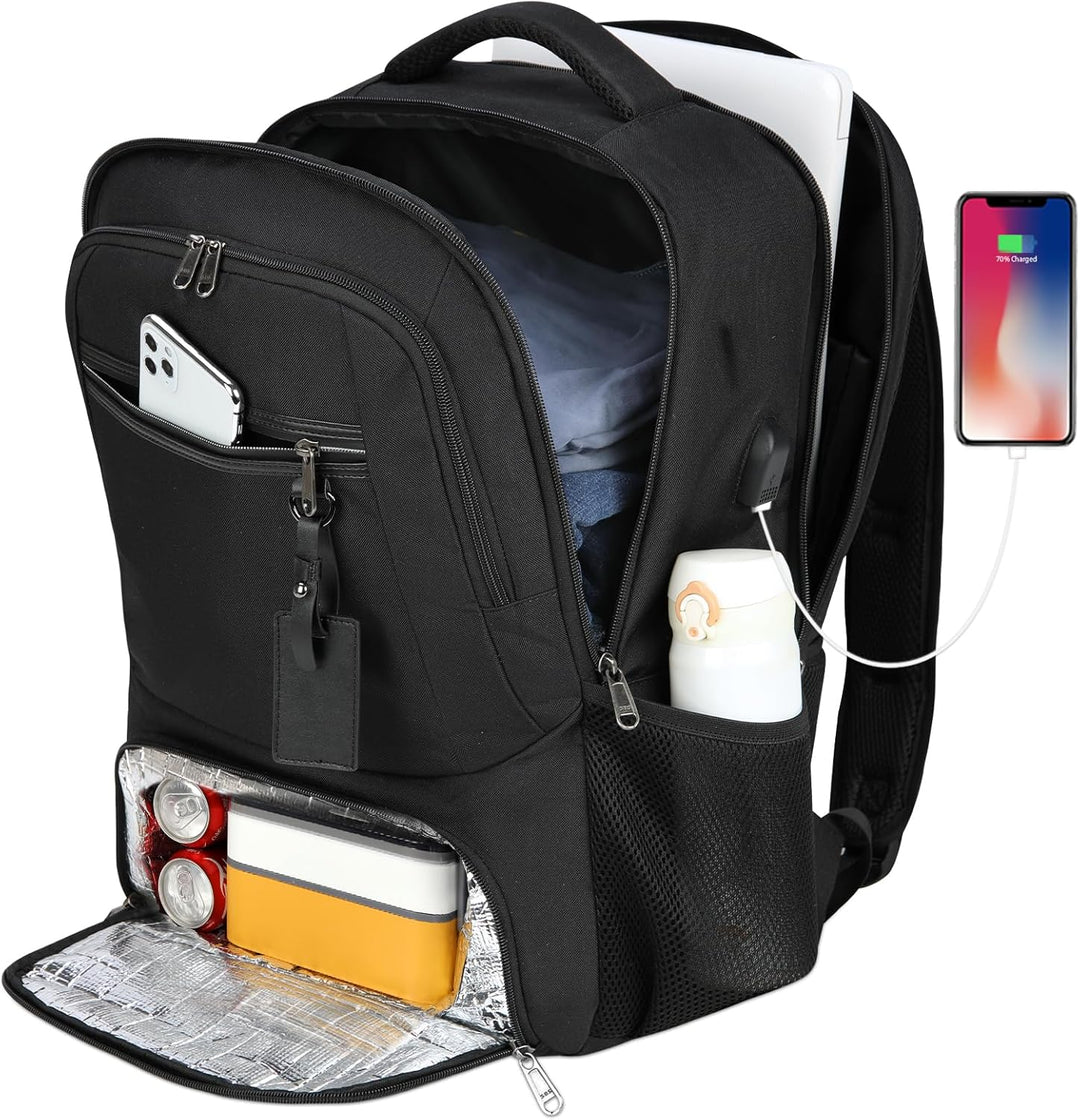 Waterproof Laptop & Lunch Backpack with USB Port – Multi-Compartment Travel Bag | Stornfield