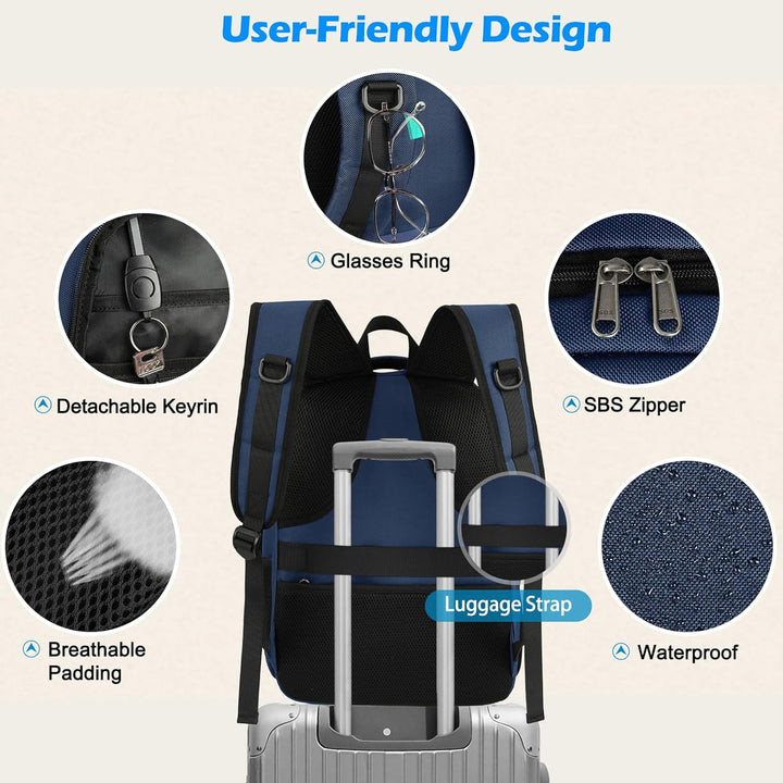 Waterproof Laptop & Lunch Backpack with USB Port – Multi-Compartment Travel Bag | Stornfield