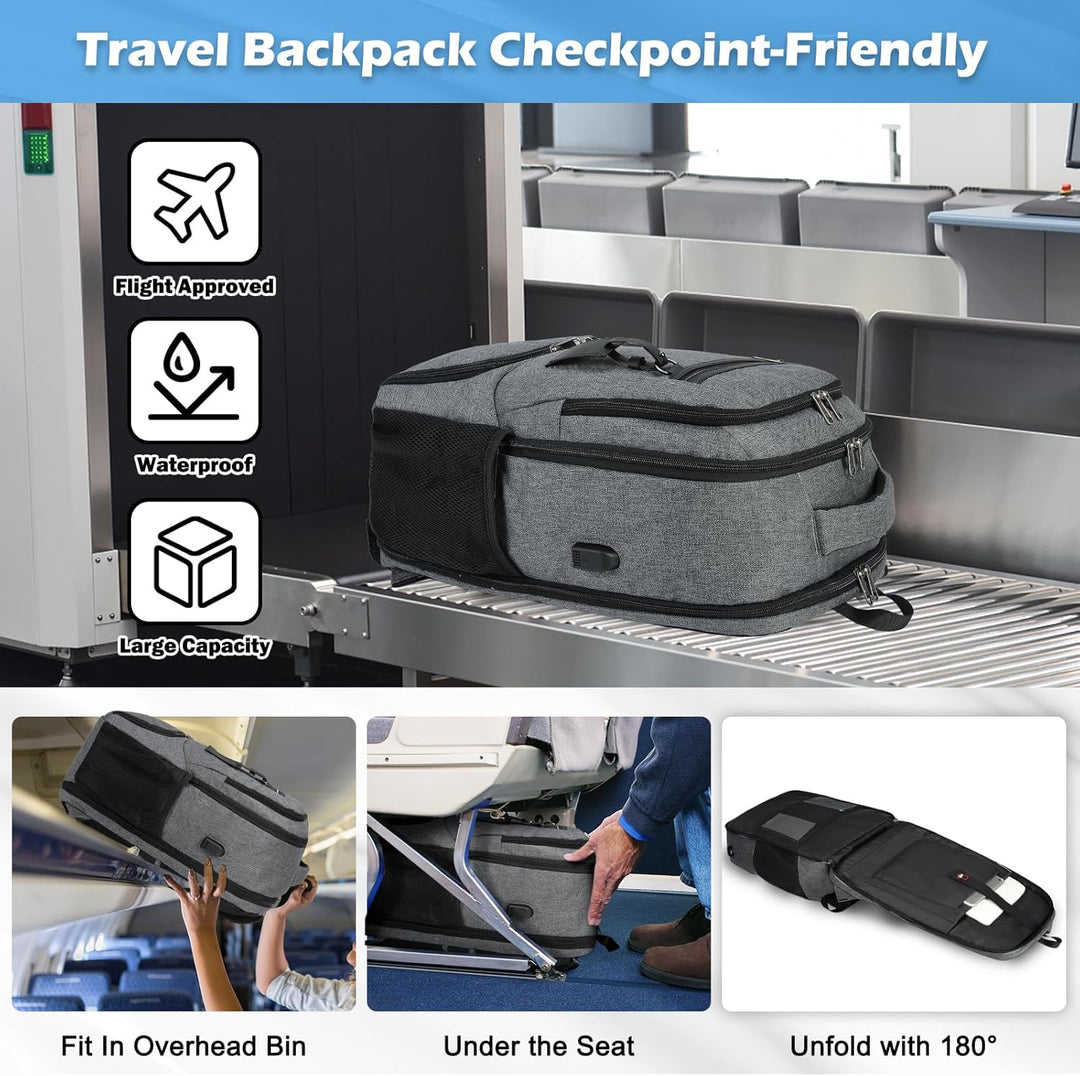 Waterproof Laptop & Lunch Backpack with USB Port – Multi-Compartment Travel Bag | Stornfield