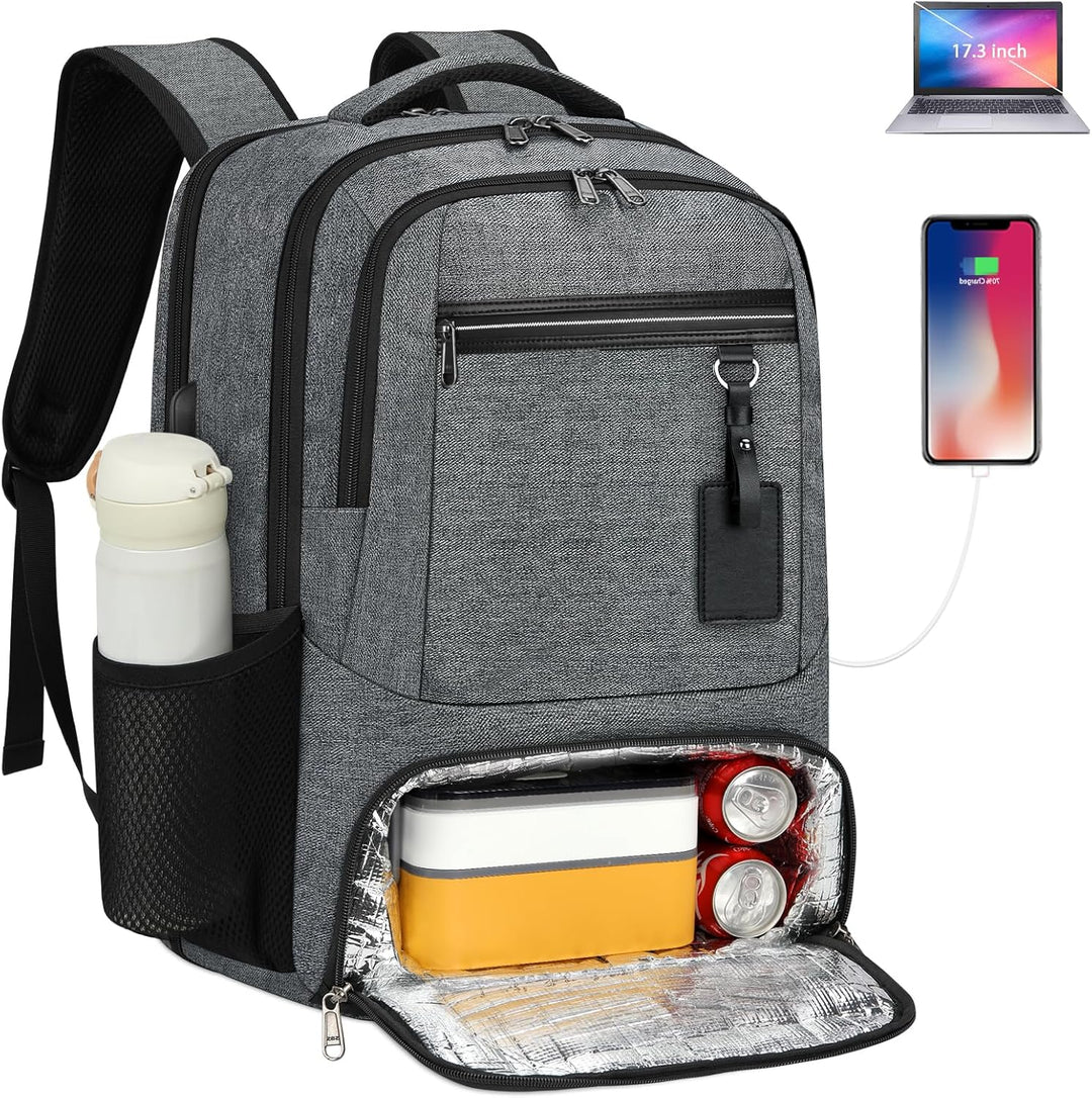 Waterproof Laptop & Lunch Backpack with USB Port – Multi-Compartment Travel Bag | Stornfield