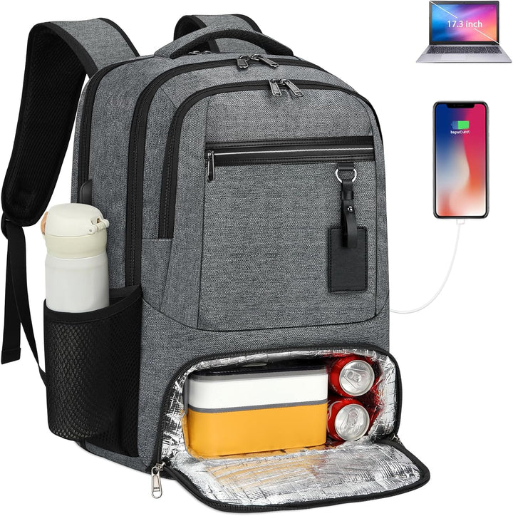 Waterproof Laptop & Lunch Backpack with USB Port – Multi-Compartment Travel Bag | Stornfield