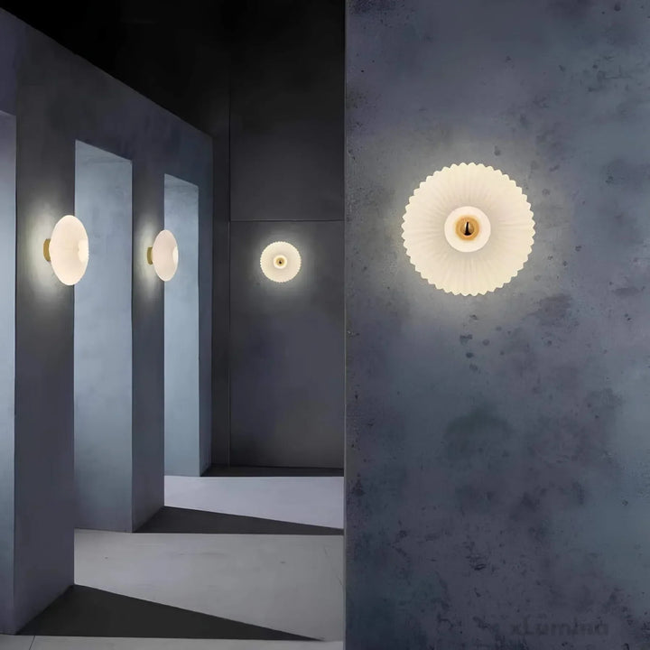 Stornfield | – Verre avec lampe murale à paroi ondulée