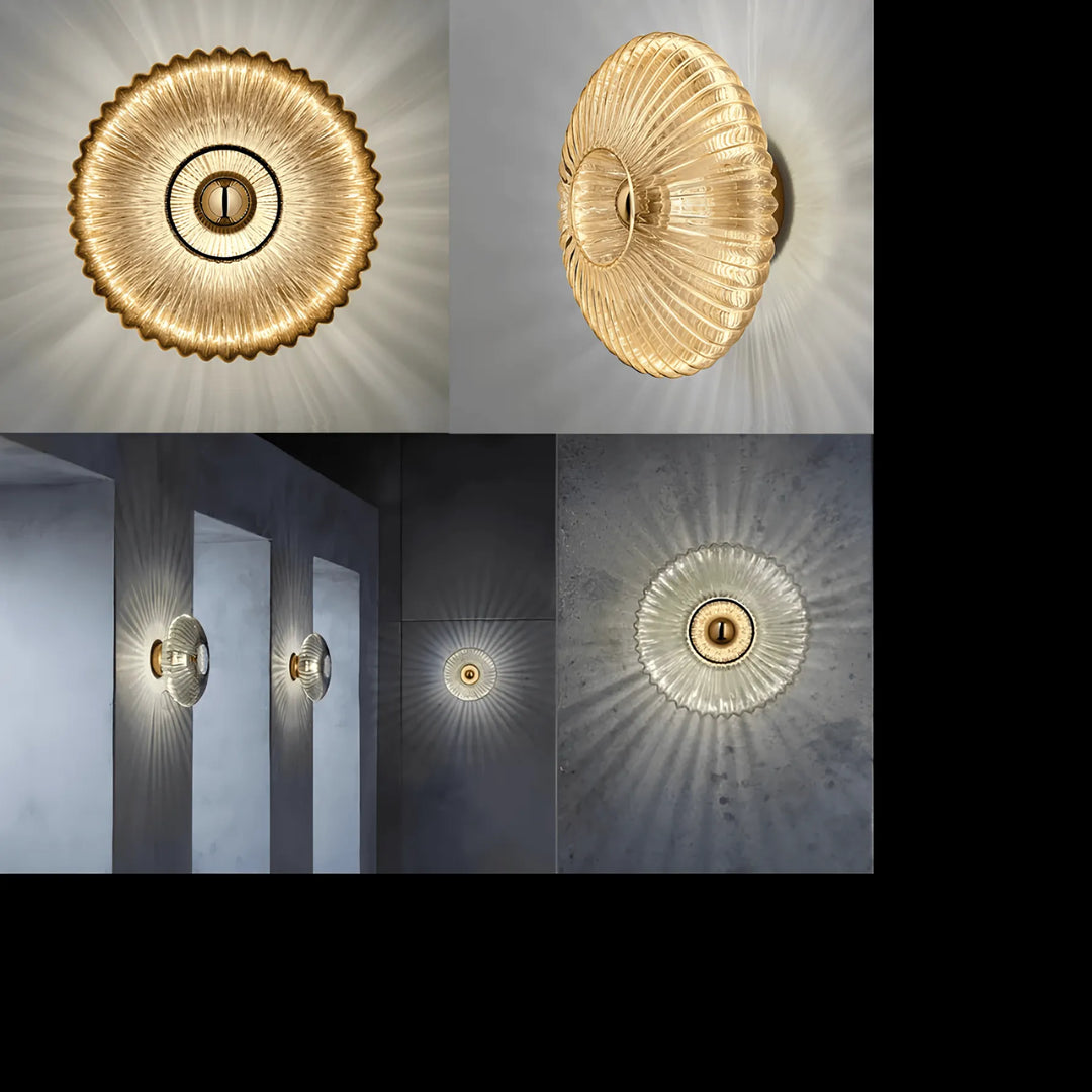 Stornfield | – Verre avec lampe murale à paroi ondulée